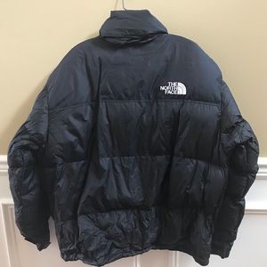 solid nuptse insulated puffer down jacket